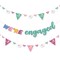 Big Dot of Happiness Just Engaged - Colorful - Engagement Party Letter Banner Decoration - 36 Banner Cutouts and We're Engaged Banner Letters